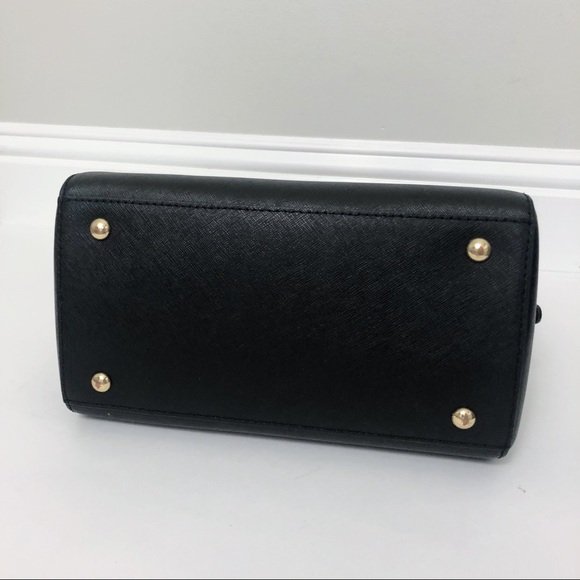 SOLD Michael Kors Rounded Black Saffiano Purse - Picture 7 of 12